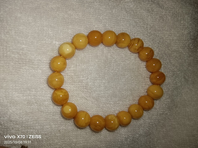 古玩玉器天然蜜蠟手串真品鑒賞圖