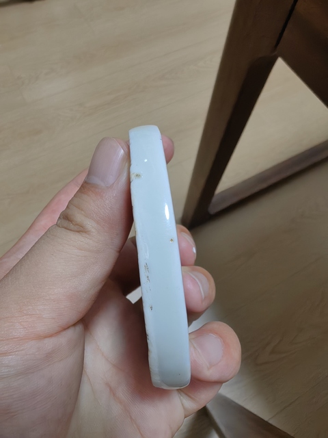 古玩陶瓷花蝶紋青花鎮紙真品鑒賞圖