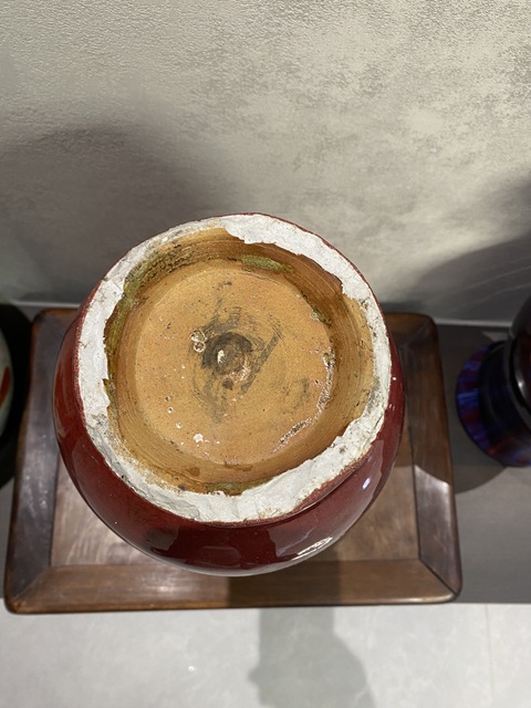 古玩陶瓷清乾隆 鈞紅釉瓶真品鑒賞圖