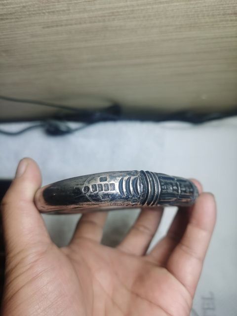 古玩雜項銀手鐲真品鑒賞圖