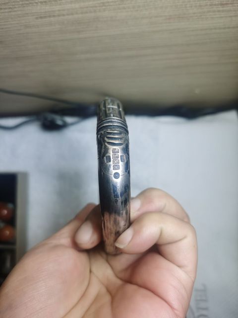 古玩雜項銀手鐲真品鑒賞圖