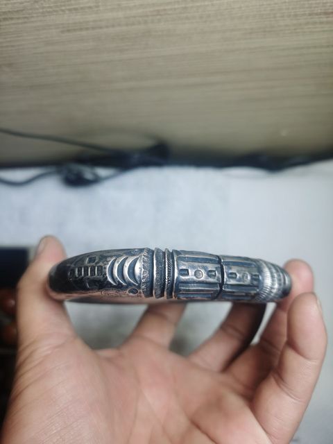 古玩雜項銀手鐲真品鑒賞圖