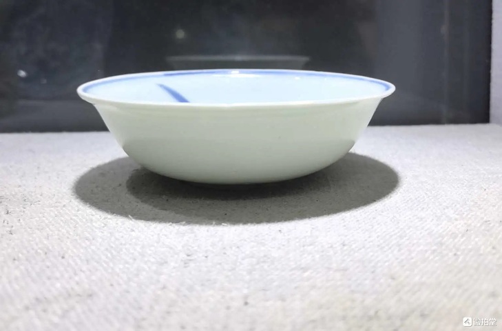 古玩陶瓷明晚期 青花蘭花草雅字紋洗拍賣，當(dāng)前價(jià)格15000元