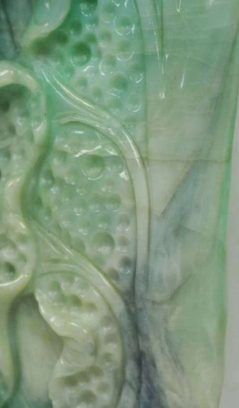 古玩玉器翡翠白菜真品鑒賞圖