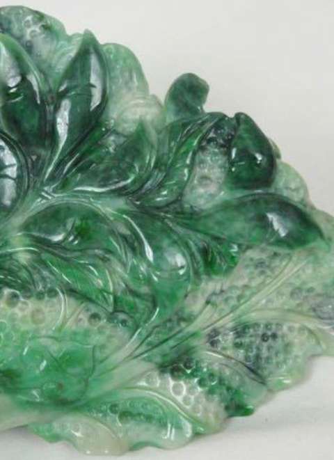 古玩玉器翡翠白菜真品鑒賞圖