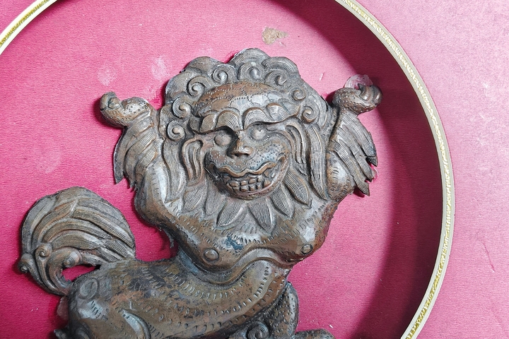 古玩銅器銅獅真品鑒賞圖