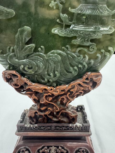 古玩玉器獨(dú)山玉插屏真品鑒賞圖