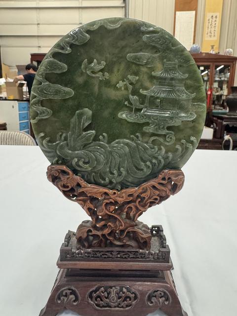 古玩玉器獨(dú)山玉插屏真品鑒賞圖