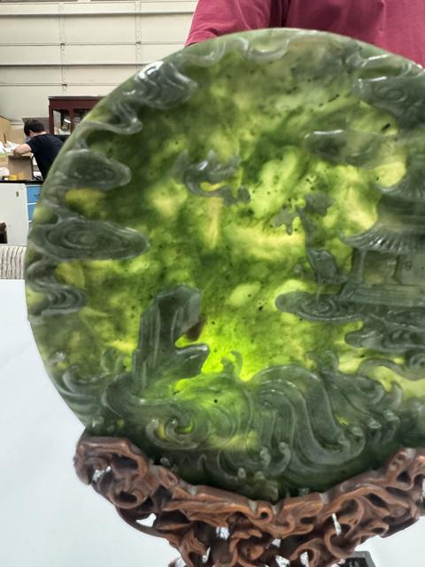 古玩玉器獨(dú)山玉插屏真品鑒賞圖