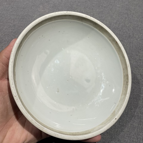 古玩陶瓷青花人物故事紋印盒真品鑒賞圖