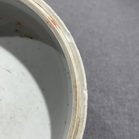 古玩陶瓷青花人物故事紋印盒真品鑒賞圖