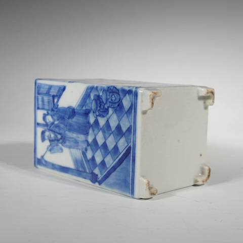 古玩陶瓷青花人物故事紋溫酒器真品鑒賞圖