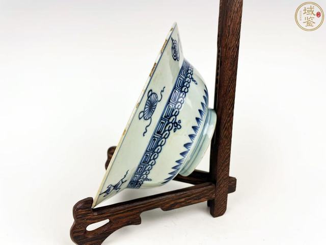 古玩陶瓷清早期青花折沿碗真品鑒賞圖