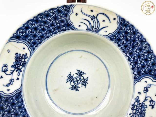 古玩陶瓷清早期青花折沿碗真品鑒賞圖