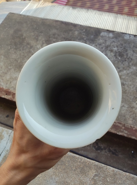 古玩陶瓷花鳥紋青花花觚真品鑒賞圖