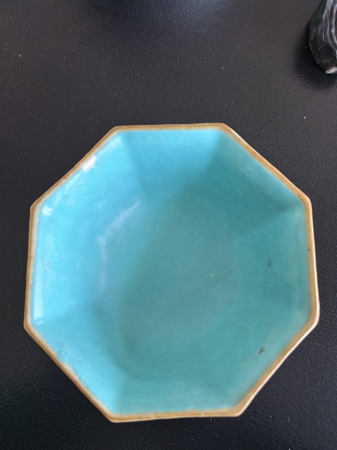 古玩陶瓷八卦紋八方碗真品鑒賞圖