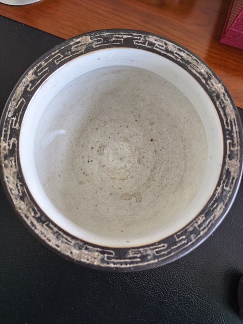 古玩陶瓷荷塘清趣圖香爐真品鑒賞圖