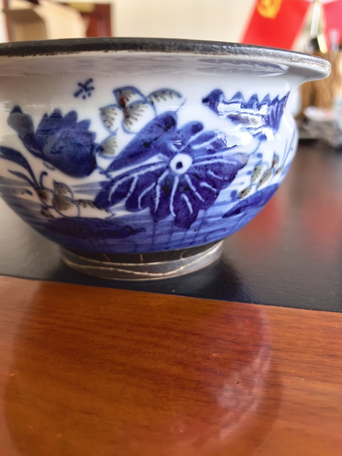 古玩陶瓷荷塘清趣圖香爐真品鑒賞圖