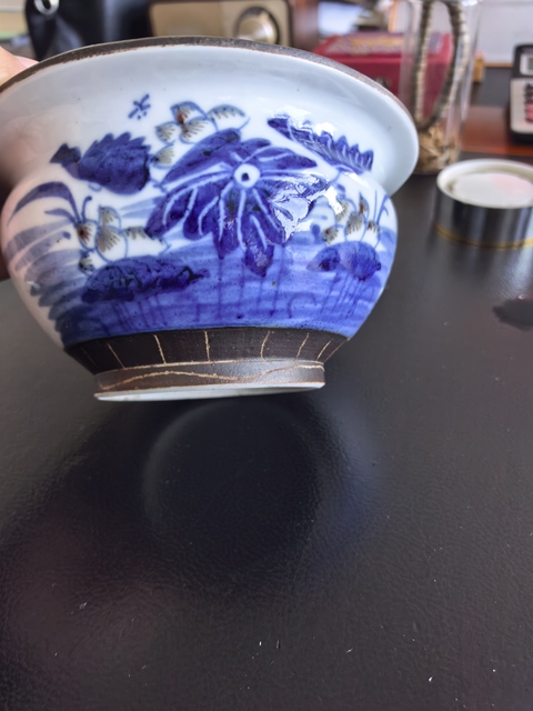 古玩陶瓷荷塘清趣圖香爐真品鑒賞圖