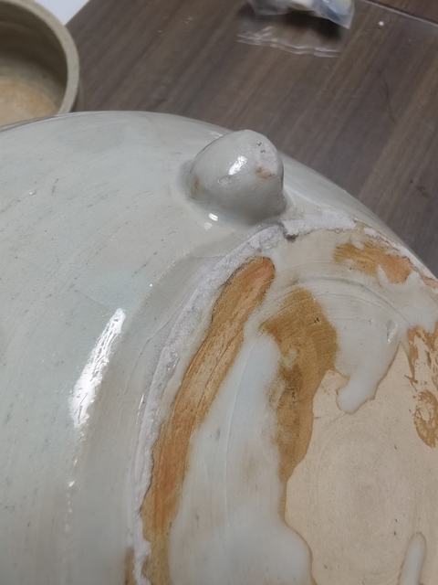 古玩陶瓷青釉三足爐真品鑒賞圖