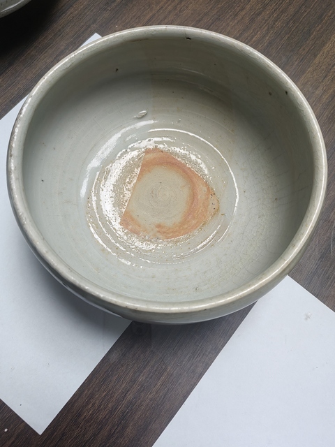 古玩陶瓷青釉三足爐真品鑒賞圖