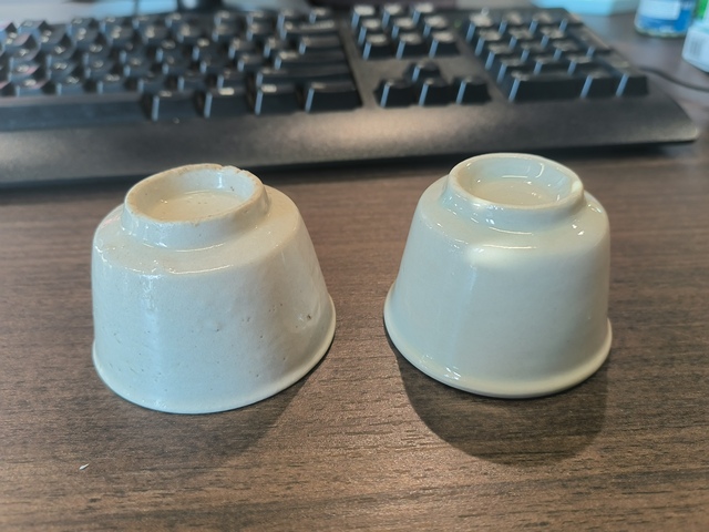 古玩陶瓷白釉唇口杯真品鑒賞圖
