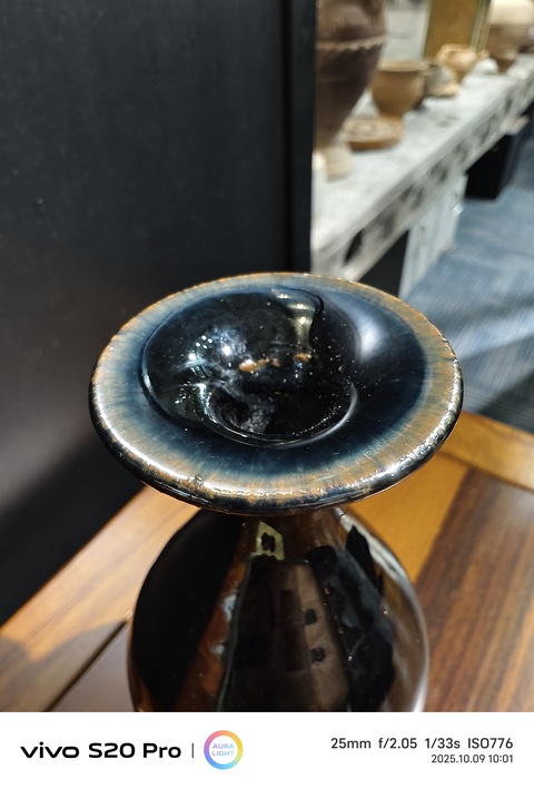 古玩陶瓷黑釉玉壺春瓶真品鑒賞圖