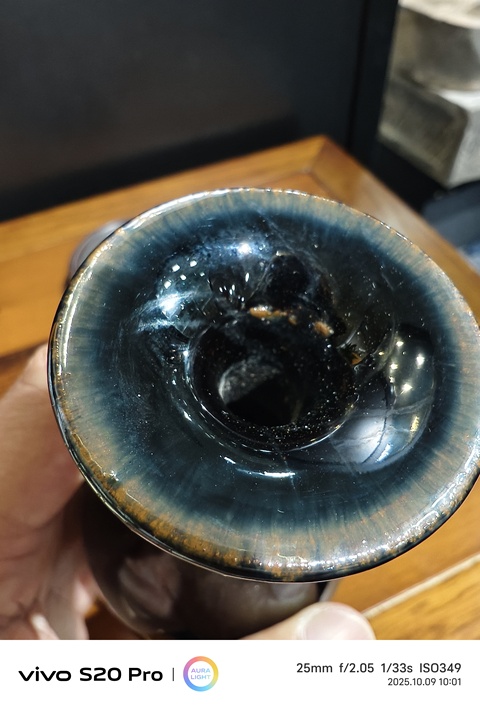 古玩陶瓷黑釉玉壺春瓶真品鑒賞圖