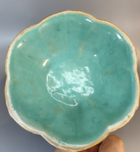 古玩陶瓷清晚-粉彩蝶戀花紋貢碗拍賣，當前價格999元