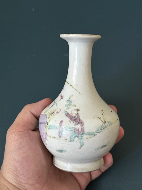 古玩陶瓷清·同治折桂圖粉彩玉壺春瓶拍賣，當前價格2200元