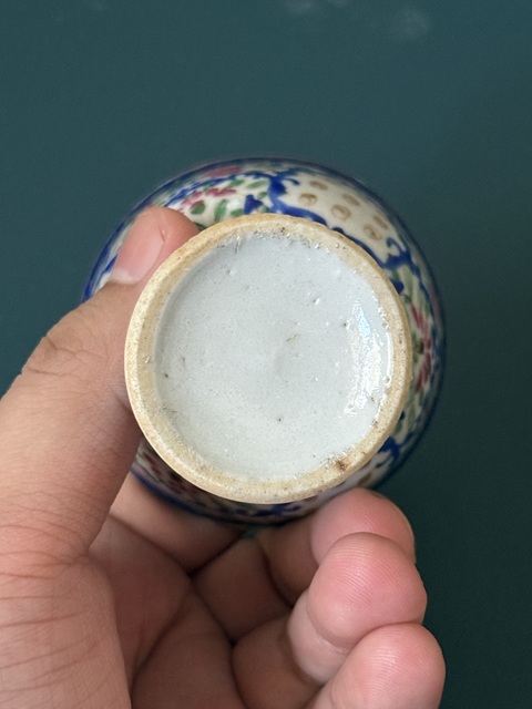 古玩陶瓷清·乾嘉花卉紋高足杯拍賣,當前價格1300元
