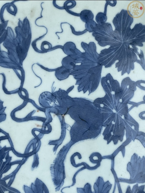 古玩陶瓷青花盤真品鑒賞圖