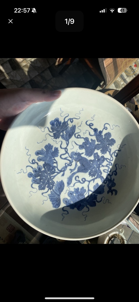 古玩陶瓷青花盤真品鑒賞圖