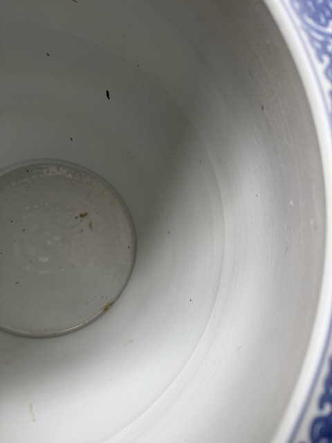 古玩陶瓷青花卷缸真品鑒賞圖