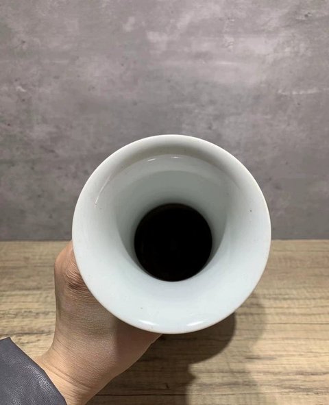 古玩陶瓷花蝶紋粉彩雙耳瓶真品鑒賞圖