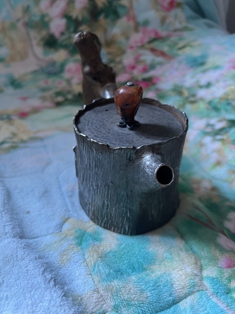 古玩雜項白銀手工鍛打工藝茶壺真品鑒賞圖