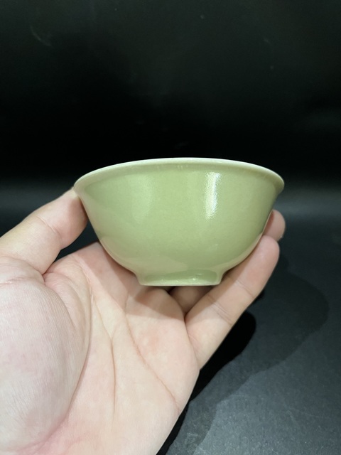 古玩陶瓷青釉茶圓真品鑒賞圖