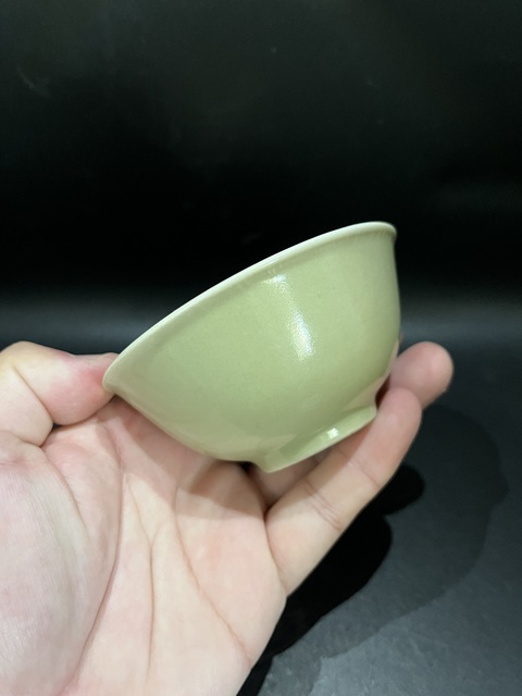 古玩陶瓷青釉茶圓真品鑒賞圖