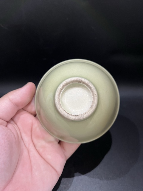 古玩陶瓷青釉茶圓真品鑒賞圖