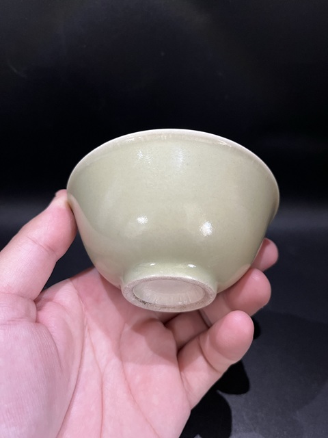古玩陶瓷青釉茶圓真品鑒賞圖
