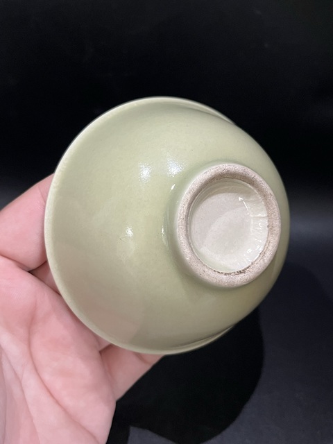 古玩陶瓷青釉茶圓真品鑒賞圖
