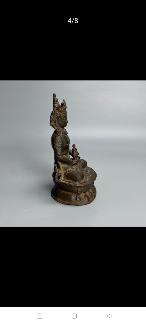 古玩銅器無量壽佛真品鑒賞圖