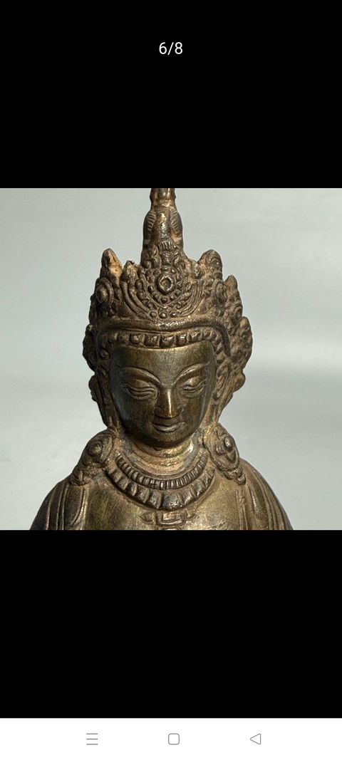 古玩銅器無量壽佛真品鑒賞圖