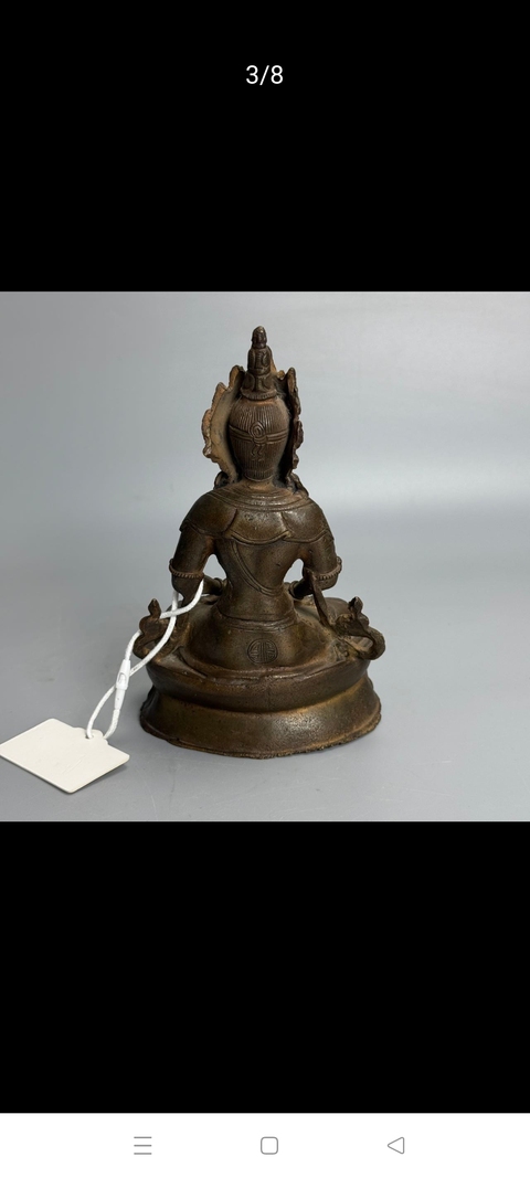 古玩銅器無量壽佛真品鑒賞圖