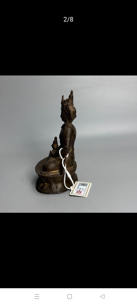 古玩銅器無量壽佛真品鑒賞圖