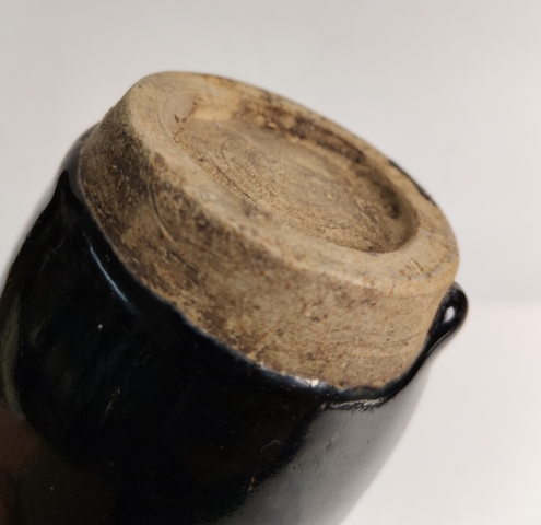 古玩陶瓷黑釉撇口瓶真品鑒賞圖