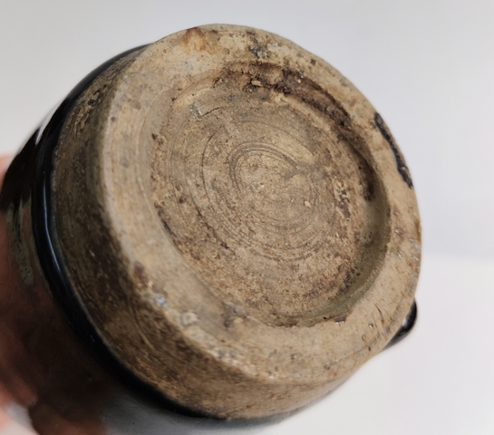 古玩陶瓷黑釉撇口瓶真品鑒賞圖