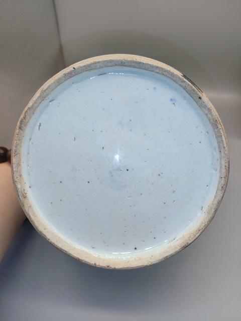 古玩陶瓷清道光咸豐,洞石牡丹紋青花罐拍賣,當前價格680元