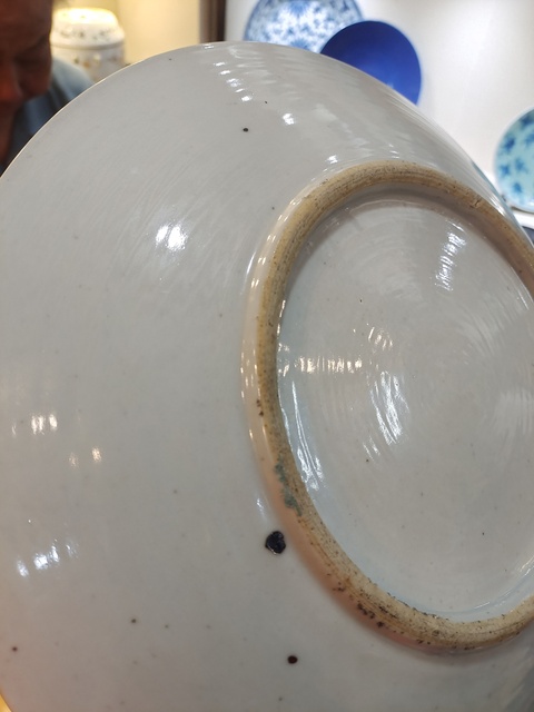 古玩陶瓷粉彩大雅齋風格盤真品鑒賞圖