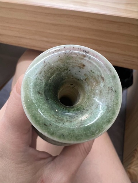古玩陶瓷豇豆紅釉柳葉瓶真品鑒賞圖